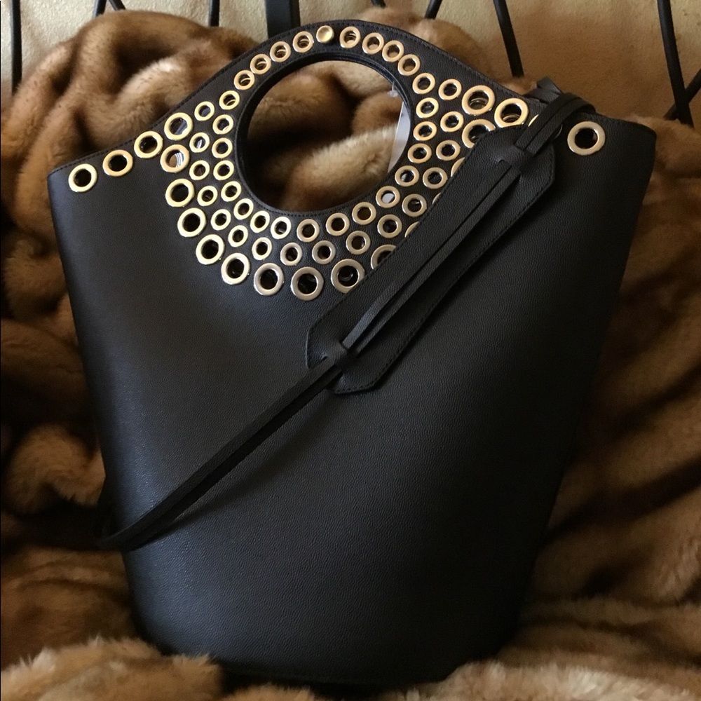 Elizabeth and James Market Grommet Leather Tote